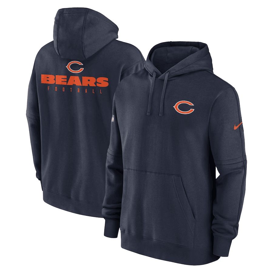 Men 2023 NFL Chicago Bears blue Sweatshirt style 1->chicago bears->NFL Jersey